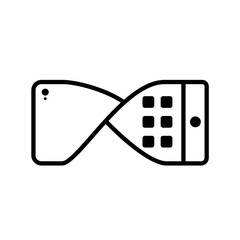 Flexible Display Technology flat vector icon to be use in app, website, infographic or for graphic elements