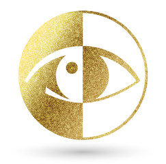 Eye Golden Shiny Logo