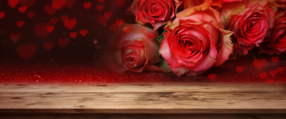 Red roses for Valentines Day