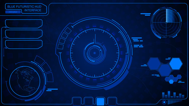 Abstract future, concept vector futuristic blue virtual graphic touch user interface HUD