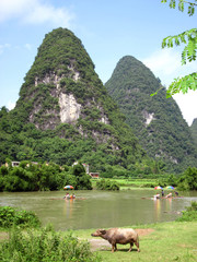 Yangshuo River Bamboo Rafting