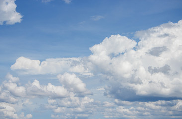 Fototapeta na wymiar blue sky vivid and big cloud beautiful Colorful in nature 