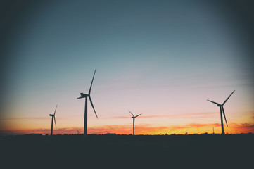 Fototapeta na wymiar Wind turbines