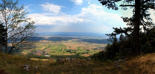 Fototapeta premium Aussicht ins Tal von Hoher Wand / Niederösterreich