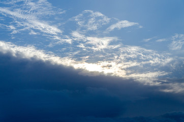 Fototapeta na wymiar blanket cloud covered the sun