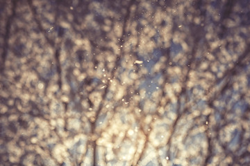 abstract winter background, snowflakes and snowing time