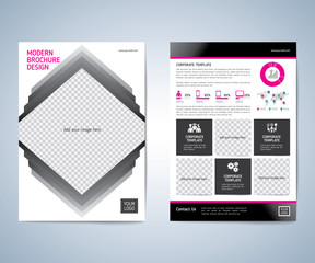 Business brochure flyer design layout template. Business brochure, leaflet, flyer, magazine cover design template vector.layout education annual report A4 size.