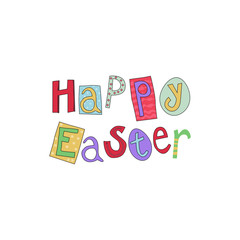 Happy Easter cute lettering