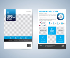 Business brochure flyer design layout template. Business brochure, leaflet, flyer, magazine cover design template vector.layout education annual report A4 size.