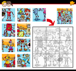 jigsaw puzzle with robots
