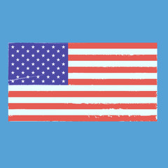 Vintage style flag of the United States of America. 