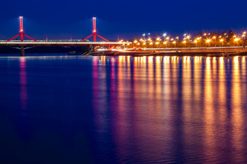 Fototapeta na wymiar Rakoczy Bridge And Lights
