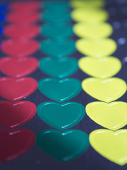 Colorful hearts