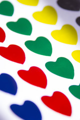 Colorful hearts