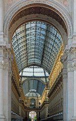 beautiful architecture of the gallery St. Emanuel in Milan