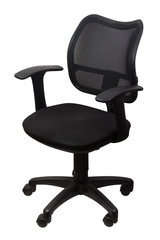 old black Office Chair isolated on white