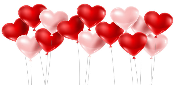 Red and pink balloons