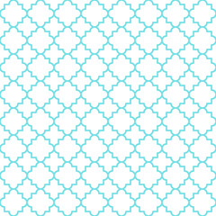 Traditional quatrefoil lattice pattern outline