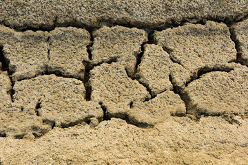 Cracked clay natural background