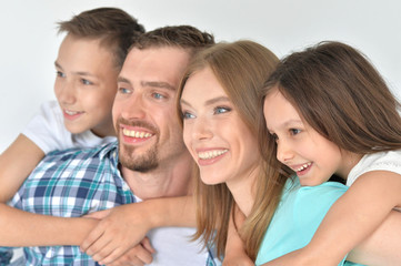 Fototapeta premium happy family portrait