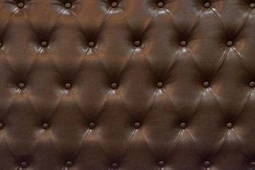 Dark brown leather seat pattern retro style.