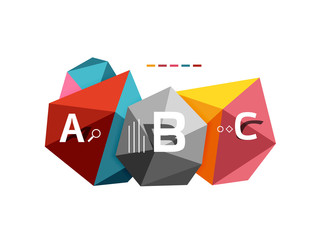 ABC infographics vector