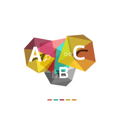 Abstract low poly infographics template