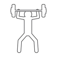 silhouette with man weightlifting medium vector illustration