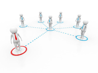 Concept image representing network, networking, connection, social networks, communications. 3d render