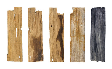 wooden planks isolated 0n white background