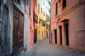 beautiful ancient streets of the Italian city