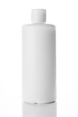 Blank cosmetic tubes on white background. White and silver color