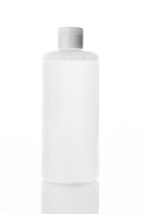 Blank cosmetic tubes on white background. White and silver color