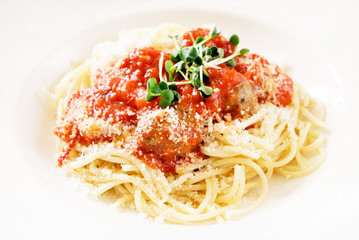 spaghetti with meatballs