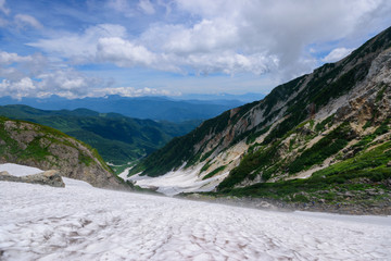 長野　北アルプス　白馬大雪渓