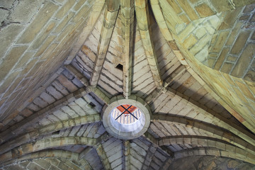 Detail of ceiling of gothic tower