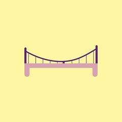 metal cable suspension bridge, modern bridge