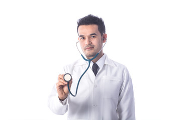 Doctor portrait, heathcare concept ,isolated on white blackground