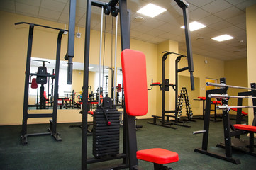 Gym interior with equipment
