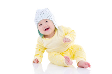 Cheerful asian baby