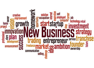 Fototapeta premium New Business, word cloud concept 2