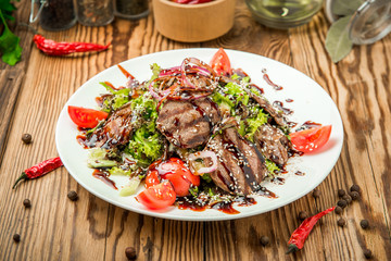 Traditional Georgian cuisine, grilled meat
