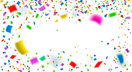 Celebration. Bright colorful confetti background