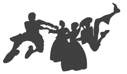 Silhouette de danseur breton