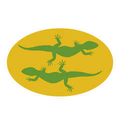 Lizard vector illustration style Flat