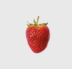 red strawberry  on white background