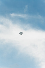Skydiver in the sky