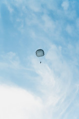 Skydiver in the sky