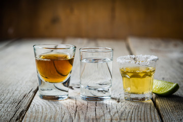 Selection of alcoholic drinks