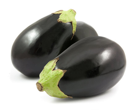 eggplant or aubergine vegetable isolated on white background